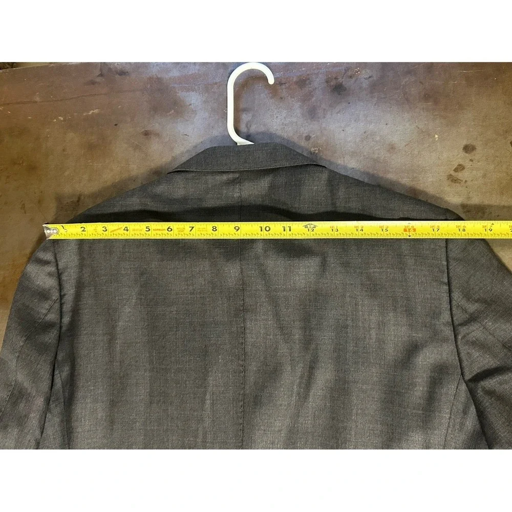 SuitSupply Lazio Blazer Jacket Wool Mens 40L Slim Gray Vitale Barbaris Canonico